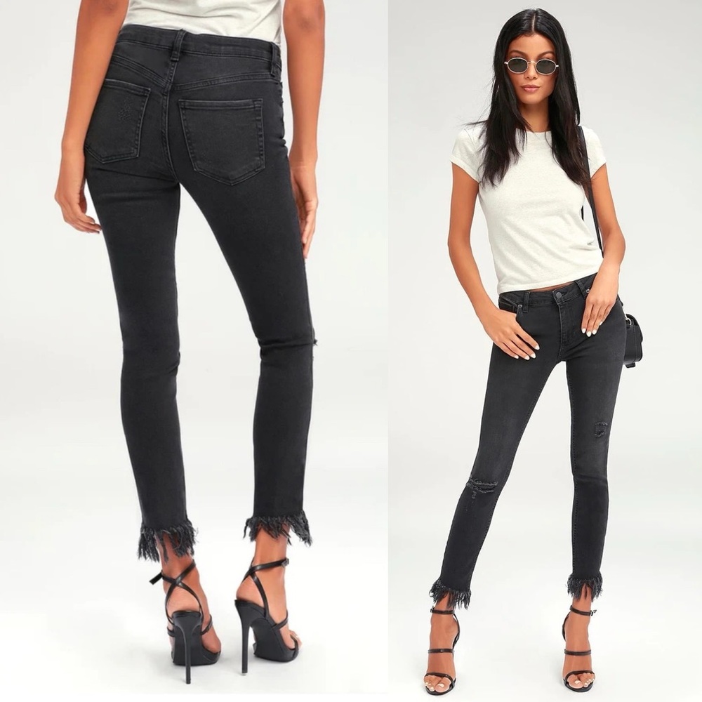 Free People We The Free Fringe Skinny Ankle Jeans Size 27‎
